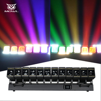 Barre de lavage LED à faisceau mobile 12x60W RGBW 4 en 1 DMX avec anneau halo pour scène, concert, discothèque