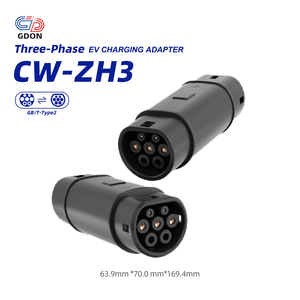อะแดปเตอร์ GDON GB/T เป็น Type 2 32A 250V AC สำหรับชาร์จรถยนต์ไฟฟ้า แปลง GBT เป็น <span class=keywords><strong>Mennekes</strong></span> เฟสเดียว 3 เฟส มาตรฐานจีน IEC 62196 - Product Image 1
