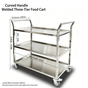 Heavy Duty <b>3</b> <b>Tier</b> Acrylic Kitchen Cart Mobile Rolling Storage <b>Trolley</b> with Wheels Multi Function Utility Cart Induction Heating - Product Image 6