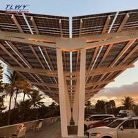 Fornitore Cinese di Strutture di Parcheggio Solari Commerciali in Acciaio al Carbonio, Tettoia Fotovoltaica con Telaio per Moduli Fotovoltaici