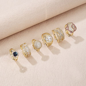 Hengdian 18k placcato oro gioielli anelli di moda nuovo Design oro anelli da dito anello d'oro prezzi In Pakistan per le donne - Product Image 4