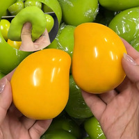 Bola Fidget Mangga Renyah Berubah Warna Buatan Tangan, Bola Stres Mangga Renyah, Mainan Remas ASMR, Mainan Pereda Stres Sensorik