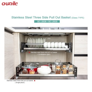 Trượt Lưu Trữ Nhà Bếp Ngăn Kéo Giỏ Món Ăn Giỏ Kéo Ra Thép Không Gỉ Giỏ Bếp - Product Image 4
