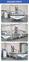 Machine CNC à chargement et déchargement automatiques, 3 axes, changeur d'outils automatique, haute précision, pour la ligne de traitement des panneaux