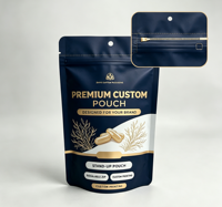Pochette refermable personnalisée en PE, anti-odeur, recyclable, pour emballage alimentaire (salades, chips, sushis, lait, produits de boulangerie)