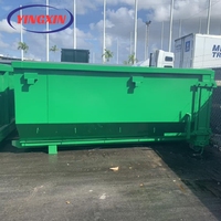 Conteneur de collecte des déchets de construction d'usine Camion à benne basculante en acier personnalisé Benne à ordures empilable pour la vente