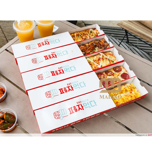Custom Takeout 25 cm Pizza Sliding Box Baked Cheese Single Serving <strong>Slice</strong> Pizza Slide Open Drawer Box Fast Food Packaging - Product Image 2