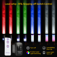Luces LED de Antena Impermeables para UTV, Luces Láser Alien Fat Whip con Control Remoto, Antenas LED para RZR ATV