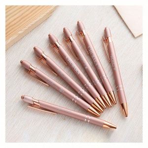 Stylos de mariage personnalisés, stylos à bille en métal imprimés avec logo sur mesure, cadeaux de mariage pour entreprises, cadeaux pour la fête des mères - Product Image 1