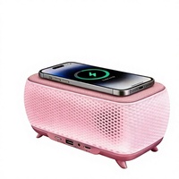 Mini-enceinte portable 5.3 à design exclusif avec chargement sans fil et lumière d'ambiance, enceinte de bureau