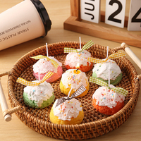 Bougie parfumée en forme de coupelle de crème glacée, bougie artistique miniature mignonne en forme de dessert, cadeau de fête d'anniversaire, décoration de table à la maison