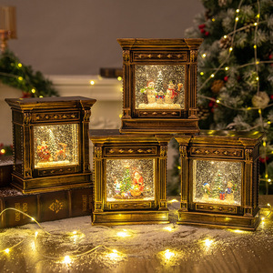 Conception populaire décorations de Noël veilleuse fournitures vacances lanterne cristal boule à neige éclairage décoratif - Product Image 2