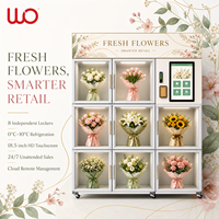 Distributeur automatique intelligent de fleurs fraîches avec réfrigération pour la vente au détail en libre-service 24h/24 et 7j/7
