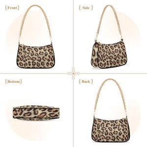 Custom Leopard Print Good Quality Shoulder <b>Small</b> Bag Women's Messenger Chain Sling Bag - Product Image 2