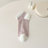 Chaussettes d'été pour femmes en bambou, couleur bonbon, chaussettes invisibles, baskets pour femmes, chaussettes de sport
