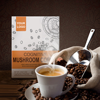 Café aux champignons Reishi et Turkey Tail biologiques de marque Lingzhi, qualité supérieure, sans sucre ajouté, certifié Halal, pour le soutien immunitaire (vente en gros)