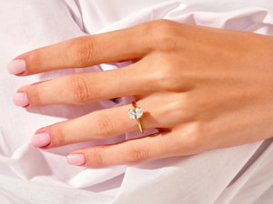 Nhẫn cưới/nhẫn đính hôn đôi bằng bạc S925, đá moissanite VVS1, kiểu dáng thời trang, sang trọng. - Product Image 4