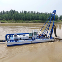Petit dragueur à aspiration par jet pour la production de sable de rivière et le nettoyage des étangs – Projet Afrique