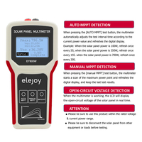 EY1600W Panel fotovoltaico Multímetro Solar MP PT Tester Circuito abierto Dispositivo de prueba de voltaje Corriente máxima de voltaje de PowerPoint