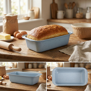 Set di Teglie Quadrate Mini per Pane, in Acciaio al Carbonio con Rivestimento Ceramico, Ecologiche e Lavabili in Lavastoviglie, per Piccoli Panetti - Product Image 2