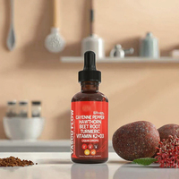 60 ml de liquide oral au curcuma et au poivre avec extrait de vitamine D3 K2, cannelle de Ceylan et piment