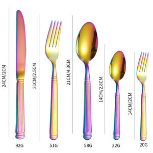 Vajilla de columna romana de lujo, juegos de vajilla de acero inoxidable, cubiertos de boda, cuchillo, tenedor, cuchara, cuchillo para carne, juego de cubiertos - Product Image 3