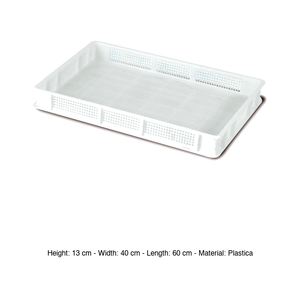 Caja de servicio perforada apilable 60 × 40 × 13 h cm, sin tapa Giganplast - Product Image 3