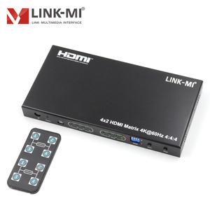 <span class=keywords><strong>Extracteur</strong></span> <span class=keywords><strong>audio</strong></span> LINK-MI 4x2 pour commutateur matriciel, compatible 4K60Hz 4:4:4 pour HDR 2.0, EDID HDCP2.2, en métal, puissance 2W - Product Image 2