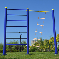 Escalera de Madera Colgante de Alta Calidad para Escalar, Columpio de 5 Peldaños, Escalera Infantil para Ejercicio al Aire Libre