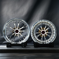 Jantes forgées sur mesure 2 pièces 17x10 18x10 Beadlock Drag Wheels Vitesse Polished Machined 5x120.65 5x114.3 pour Mustang Corvette Camaro