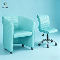 Chaise de Luxe Moderne pour Client de Salon de Manucure, Chaise Pivotante pour Client, Chaise d'Attente de Salon avec Logo