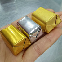 Papier d'emballage en aluminium composite chocolat, 10x10 cm, 100 pièces, qualité alimentaire, haute qualité