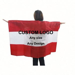 Drapeau de cape personnalisé 3x5 pieds 100% polyester avec design d'équipe de football pour événements publicitaires sportifs - Product Image 1