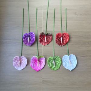 Fleur d'Anthurium Artificielle Junheyuan, Branche Unique, Fleur Artificielle Imprimée en 3D pour la Décoration Intérieure et les Arrangements Floraux - Product Image 1