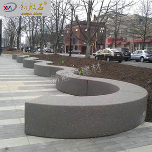 Nuevo Banco de Hormigón GRC Magic Stone, Tamaño Personalizado, Forma Irregular Moderna, Muebles de Patio para Exteriores - Product Image 1