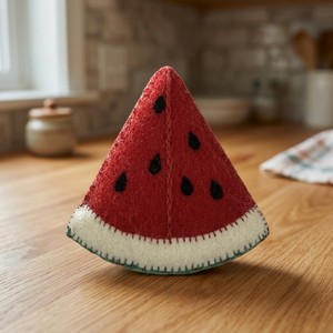 Ensemble de tranches de pastèque en feutre de laine faites à la main OEM, durables, pour enfants, aliments de jeu, écologiques, personnalisables, décoration maison et jardin, Népal - Product Image 3