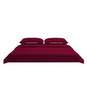 Drap de lit 100% coton bordeaux italien taille King - Product Image 3