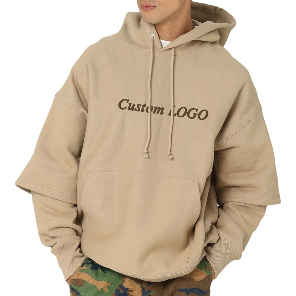 500 GSM Hoodies Custom Men Schwergewicht Sweatshirt Hoodie Streetwear übergroße hochwertige Pullover Kapuze für OEM