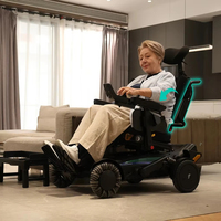 Robot mobile électrique chenillé pour escalier X12 avec siège élévateur, capacité de charge 136 kg, pliage en un clic