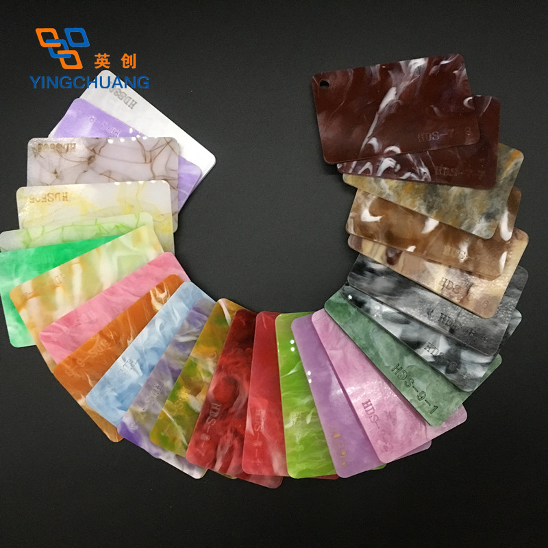 Yingchuang Customized Pattern Marble Acrylic Sheet High Gloss 1220*2440mm 5mm Gold Silver Glitter Acrylic Sheet for Show Card