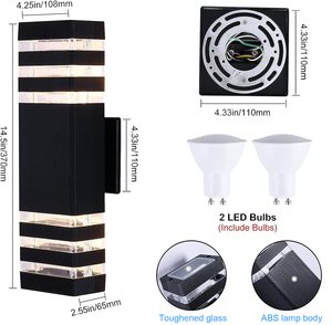 IP65 nhà hiện đại chiếu sáng lên và xuống đèn/ngoài trời ánh sáng/khách sạn biệt thự bên ngoài gắn kết không thấm nước ánh sáng sân vườn ABS tường ánh sáng - Product Image 3