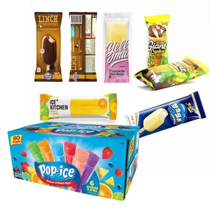 Toptan özel baskılı Logo boyut biyobozunur plastik dondurma paketi Popsicle ambalaj poşetleri