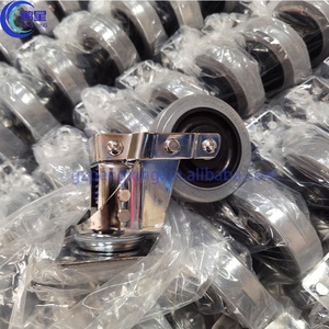 4 Zoll Dämpfung Universal <span class=keywords><strong>ESD</strong></span> grau Gummi Wheel <span class=keywords><strong>Caster</strong></span> Stoß dämpfend drehbar Heavy Duty Spring <span class=keywords><strong>Caster</strong></span> Damping <span class=keywords><strong>Caster</strong></span> Stoßfest - Product Image 4