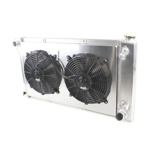 Ss-0073 <span class=keywords><strong>radiateur</strong></span> en <span class=keywords><strong>aluminium</strong></span> à 3 rangées + carénage + ventilateurs pour 1967-1972 Chevy GMC C/K Series C10 C20 C30 Pickup Truck Blazer - Product Image 1