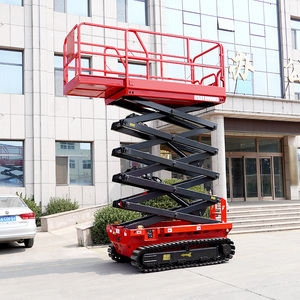 Plateforme élévatrice à ciseaux électrique automatique de 12 m, capacité de charge de 230 kg à 320 kg, autopropulsée, pour la construction et l'entretien des bâtiments - Product Image 3