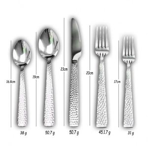 Juego de Cubiertos Reutilizables de Acero Inoxidable de Grado Alimenticio Chaodeli con Mango Cuadrado, 5 Piezas, para Fiestas, Hogar y Restaurantes - Product Image 2