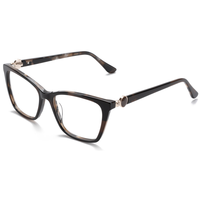Monture de lunettes classiques œil-de-chat Elan Optical YB8505 pour femme, monture complète en acétate avec métal, livraison rapide