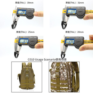 D-ring Buckle C-010 20mm 25mm 31mm 39mm Plastic Tactical Backpack Accessory Bag <b>Hardware</b> - Product Image 4