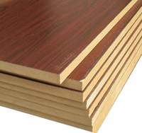 1830x2750mm 2100x2800mm 1220*2440mm 18mm gris panneau de MDF de mélamine laminé étanche à l'humidité panneau de particules Style de conception moderne