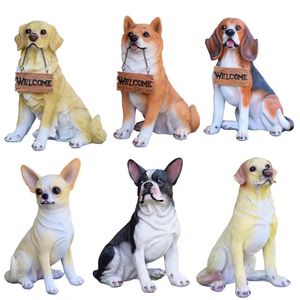 Sculpture <span class=keywords><strong>de</strong></span> chien en fibre <span class=keywords><strong>de</strong></span> verre réaliste, faite à la main, personnalisable, pour l'extérieur, écologique, en résine animale, villa, cour, <span class=keywords><strong>salon</strong></span> - Product Image 5
